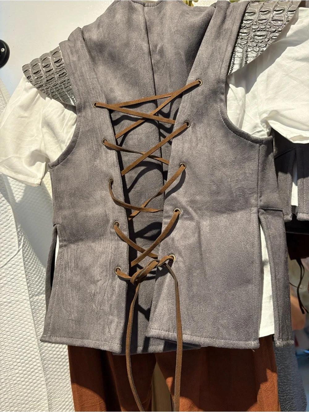 Kids Rustic Pirate Costume Set in Brown and Gray